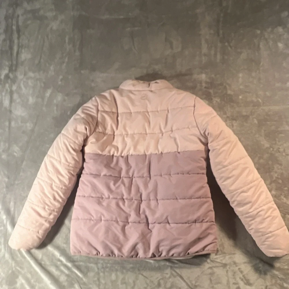 Magellan Outdoors Girls XL (16) Pink/Purple Colorblock Full Zip Puffer Jacket